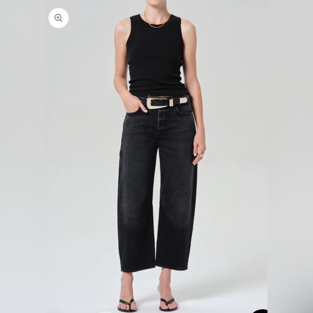 Citizens Of Humanity Miro Relaxed Wide Leg Jean in Raine—RAW HEM